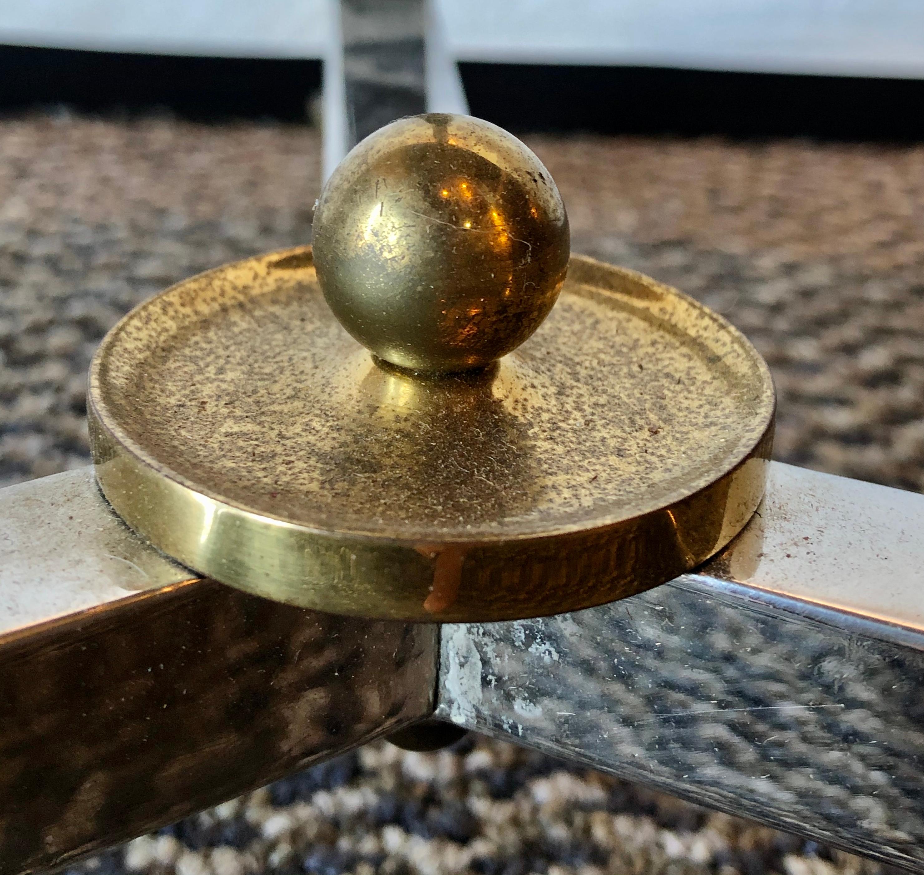Steel and Bronze Jansen Claw Foot Bouilliotte or End Table with a Marble Top 6