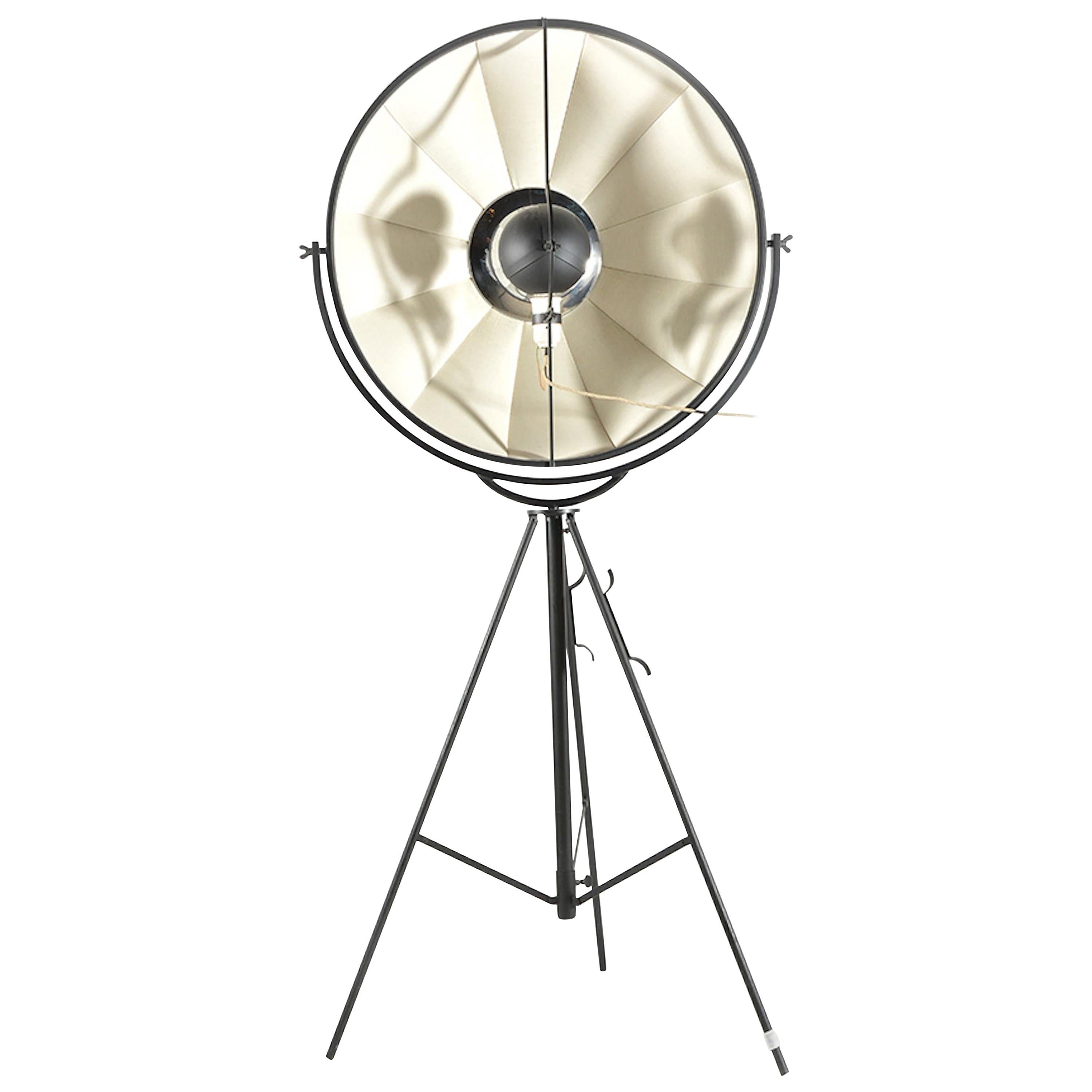 Steel and Cotton Studio Photographer Lamp "Moda" by Mariano Fortuny