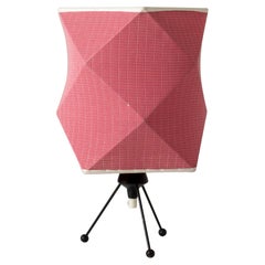 Steel and Fabric Table Lamp by Hans Bergström for Ateljé Lyktan, Sweden, 1950s