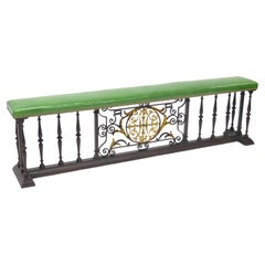 Steel and gilt Bronze Fireside Bench