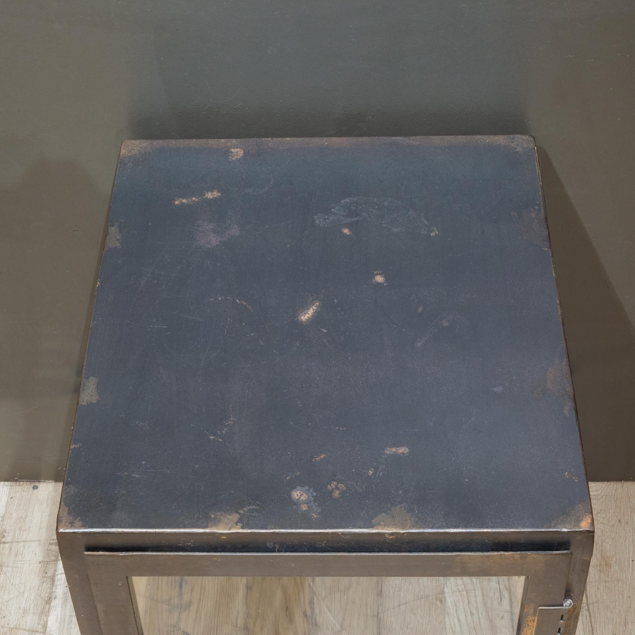 Steel and Glass Apothecary Side Tables-Pair For Sale 3