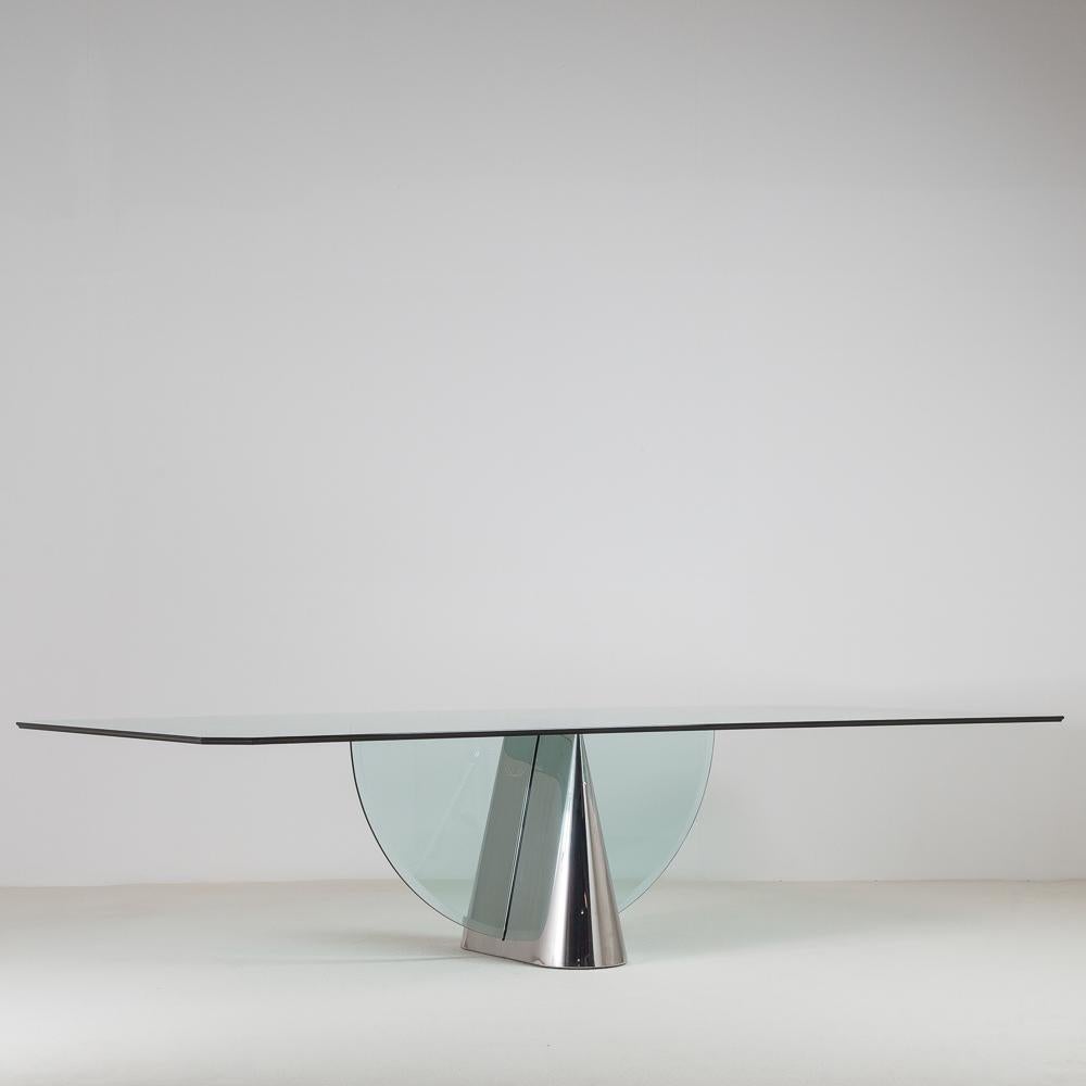 American Steel and Glass Brueton designed Table Base, 1970s