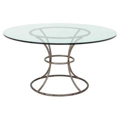 Steel and Glass Circular Table