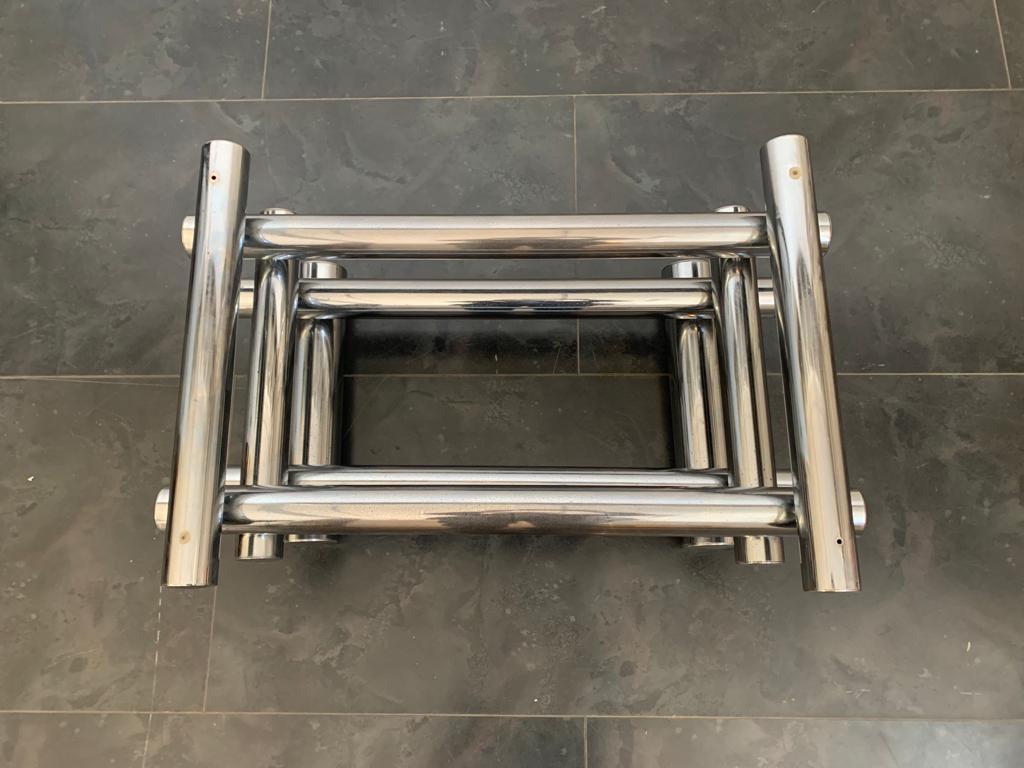 Steel and Glass Coffee Table, 1970s For Sale 6