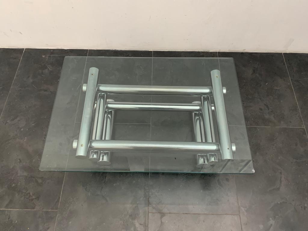 Steel and glass coffee table, 1970s
Packaging with bubble wrap and cardboard boxes is included. If the wooden packaging is needed (crates or boxes) for US and International Shipping, it's required a separate cost (will be quoted separately).