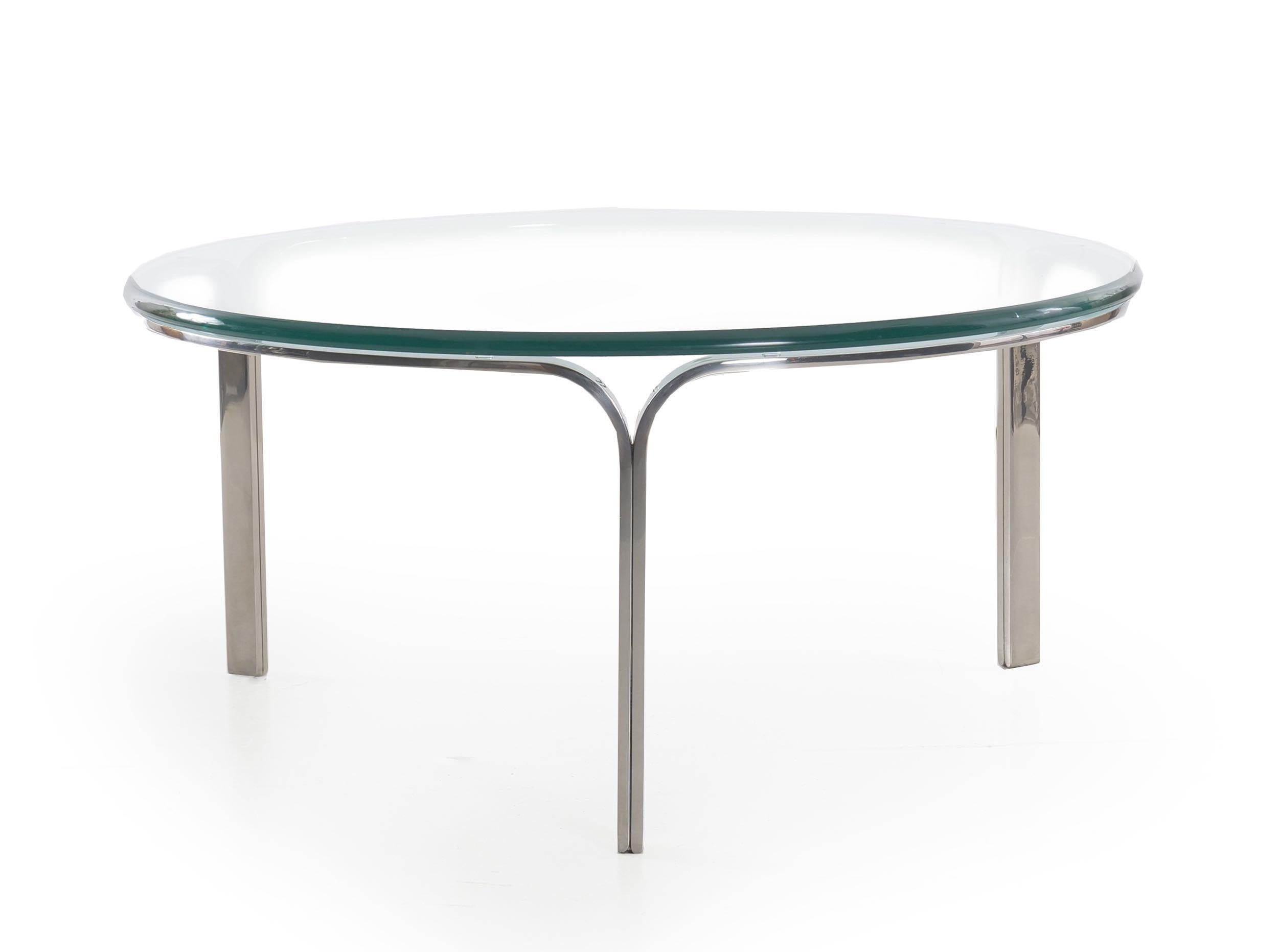 American Steel and Glass Coffee Table by Nicos Zographos, circa 1960s