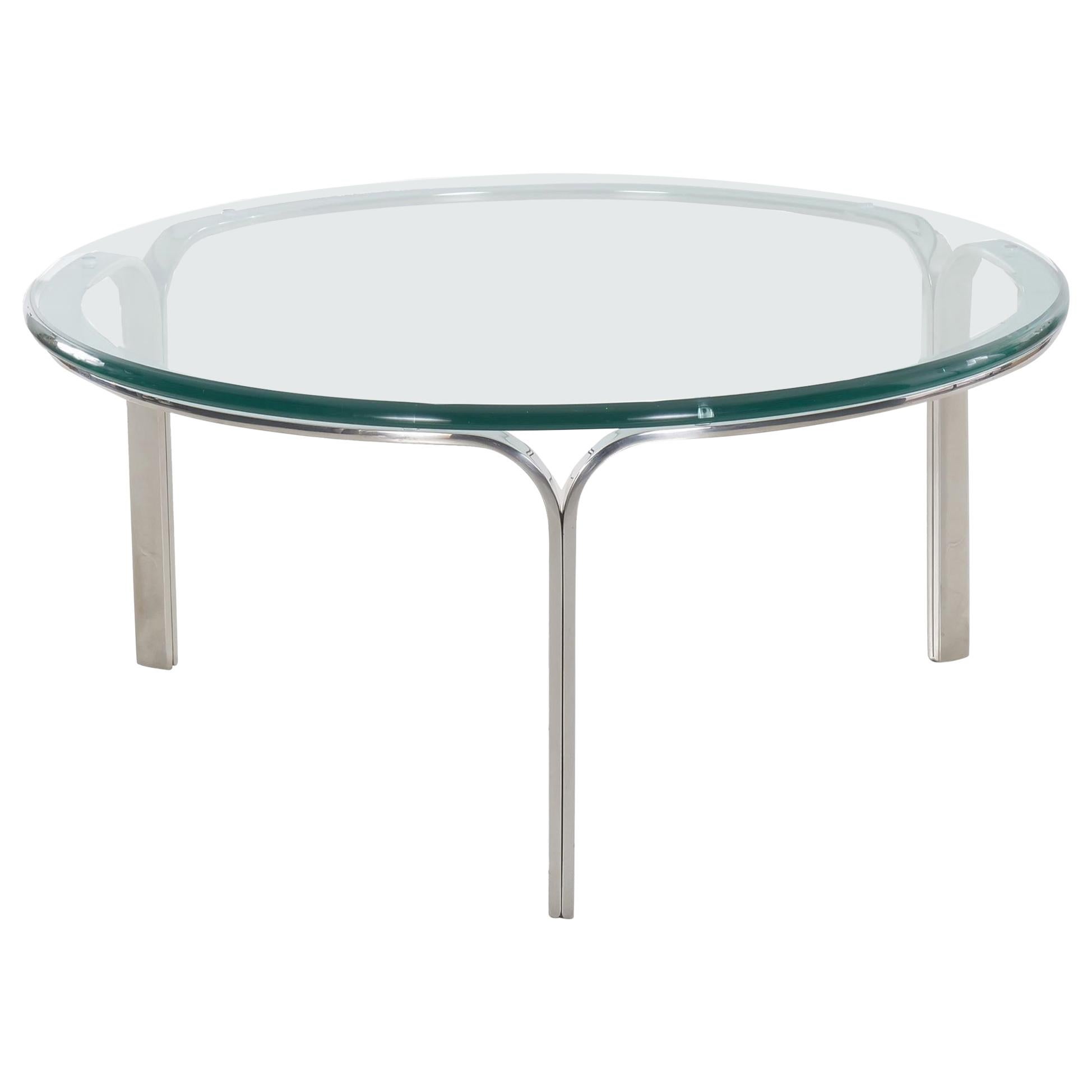Steel and Glass Coffee Table by Nicos Zographos, circa 1960s