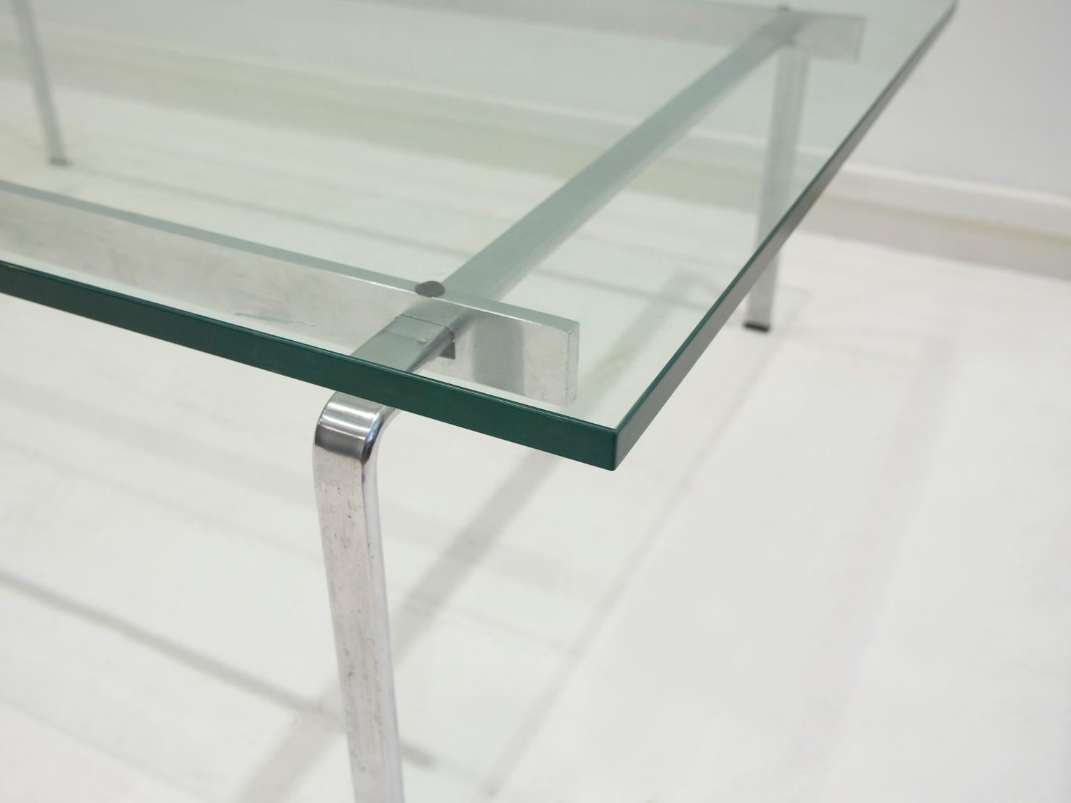 Danois Table basse en acier et verre FK91 par Jørgen Kastholm & Preben Fabricius en vente