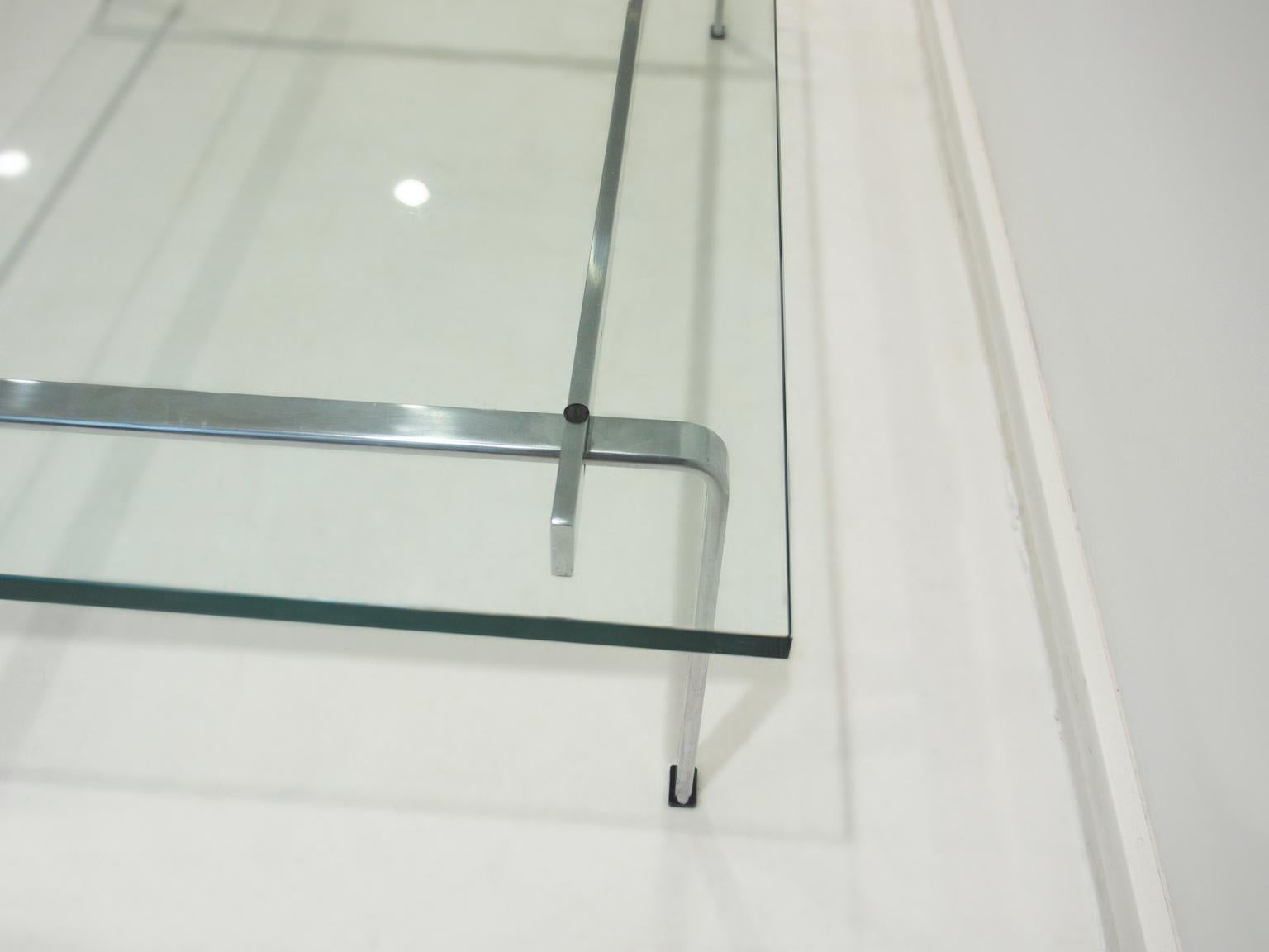 XXIe siècle et contemporain Table basse en acier et verre FK91 par Jørgen Kastholm & Preben Fabricius en vente