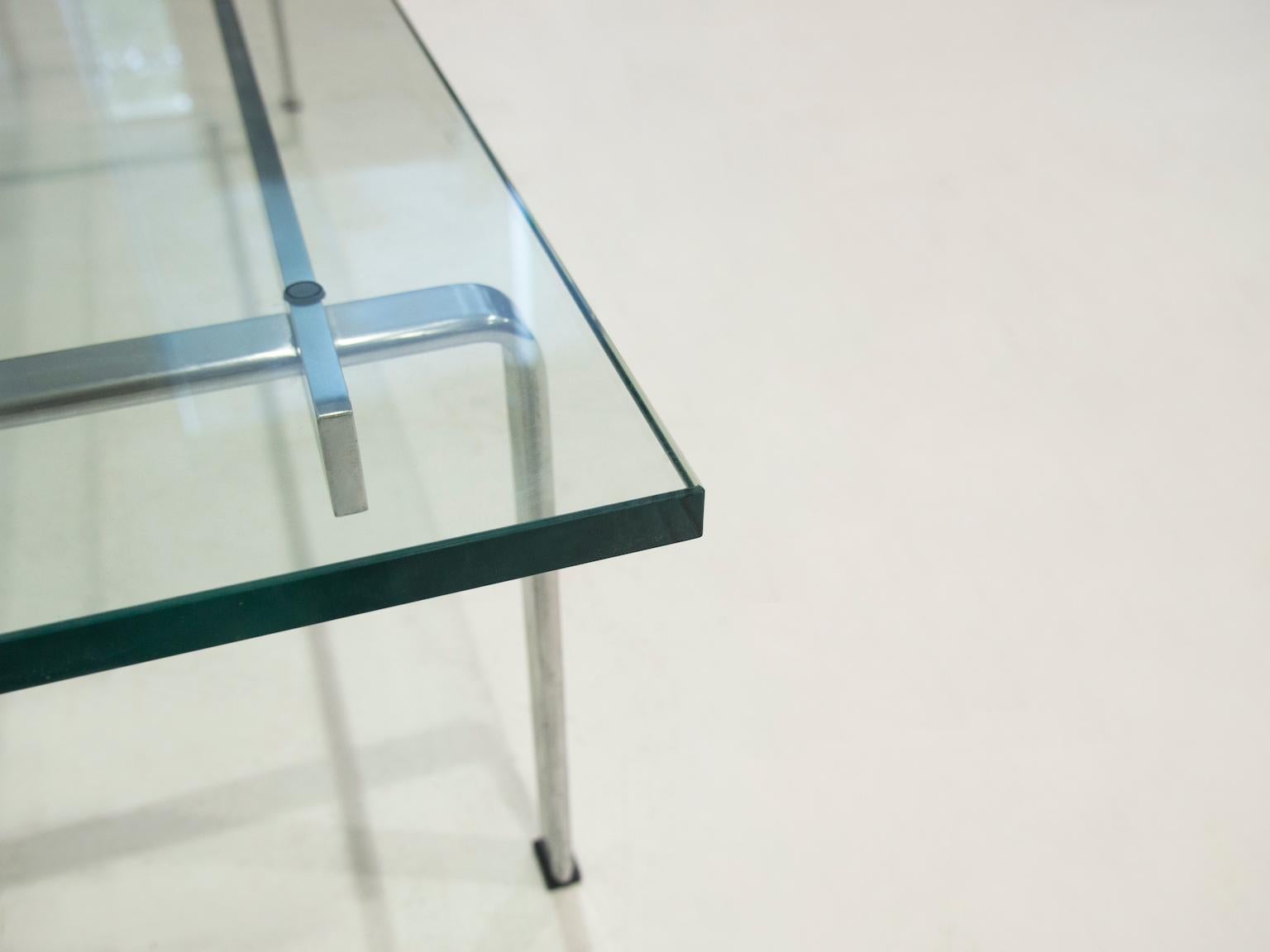 Table basse en acier et verre FK91 par Jørgen Kastholm & Preben Fabricius en vente 1
