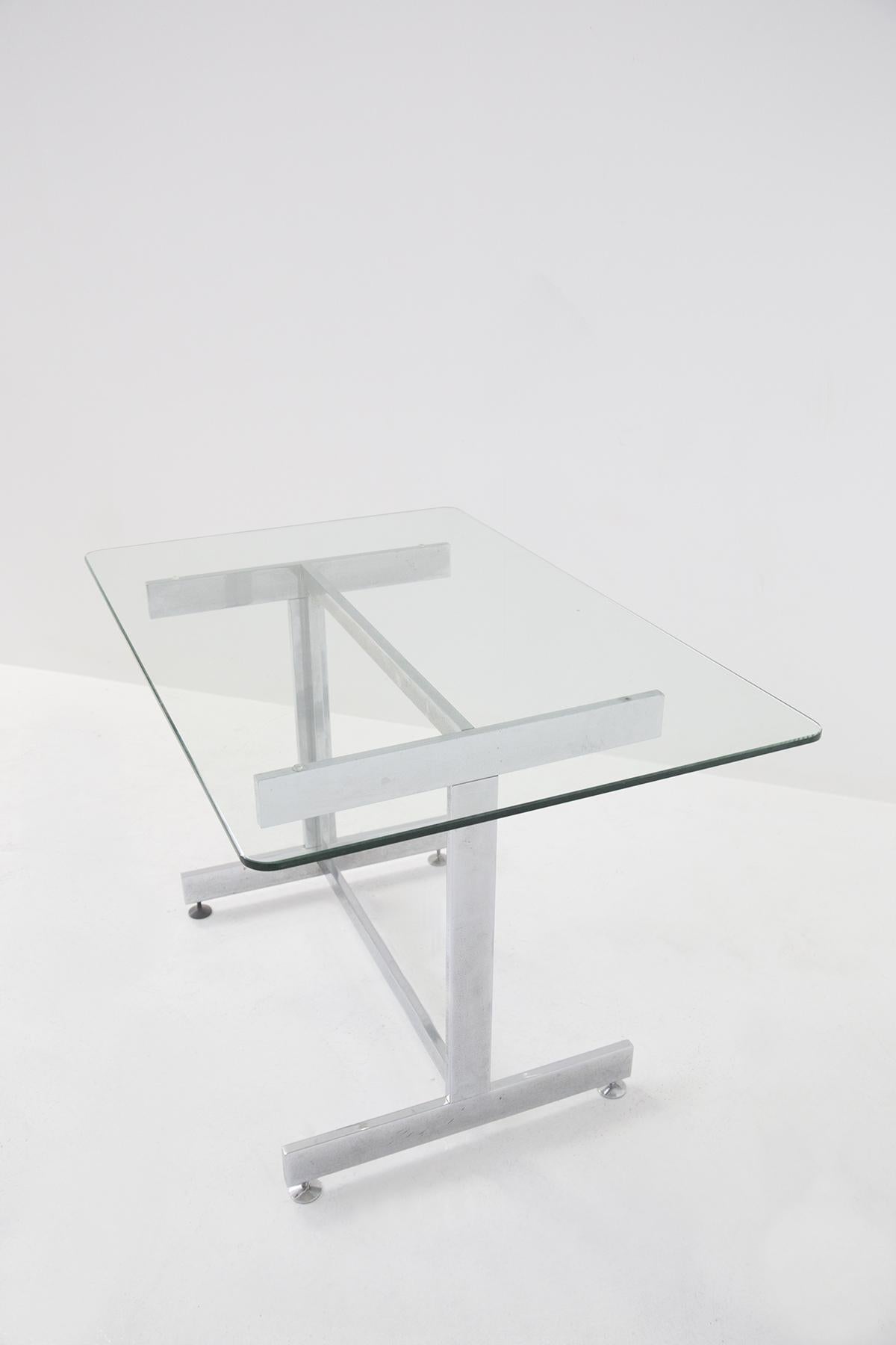 Steel and Glass Desk by Vittorio Introini from Vips Residence 3