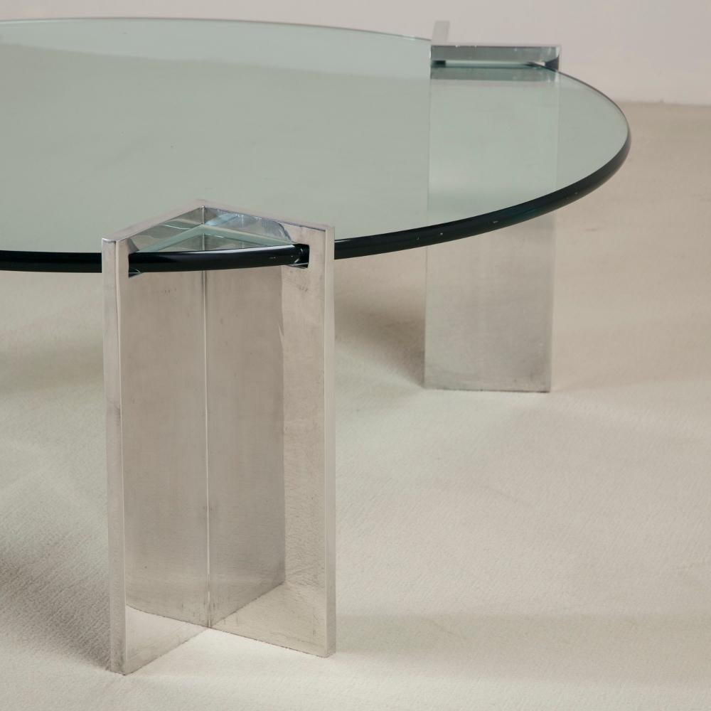 American Steel and Glass Leon Rosen for Pace Coffee Table, 1970s