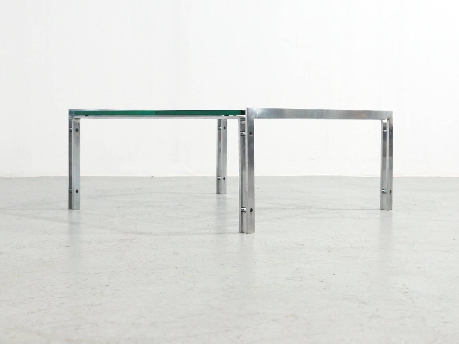 Late 20th Century Steel and Glass Metaform M1 Coffee Table