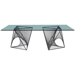 Mesa de comedor modernista única de EE.UU., años 60