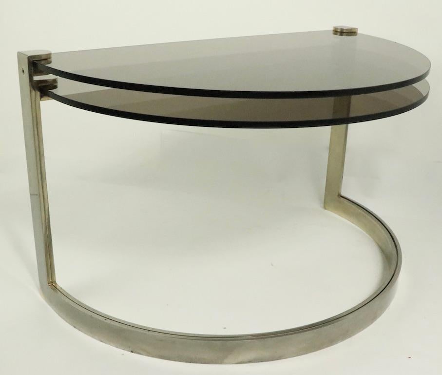 Steel and Glass Nesting Tables by Friedrich Moller for Ronald Schmitt Tische For Sale 6