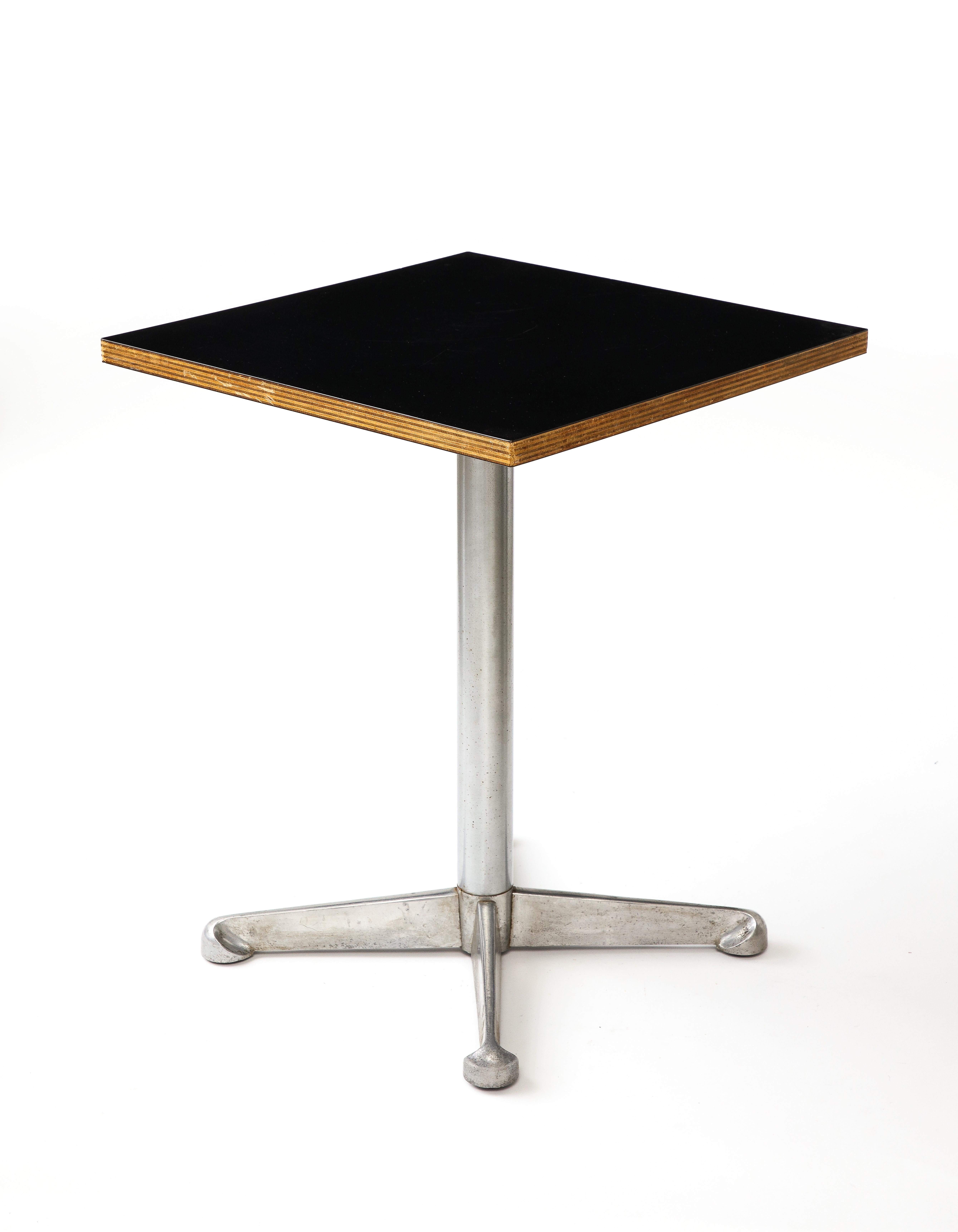 Italian Steel and Laminate Side Table by Tecno, Italy, c. 1960 For Sale