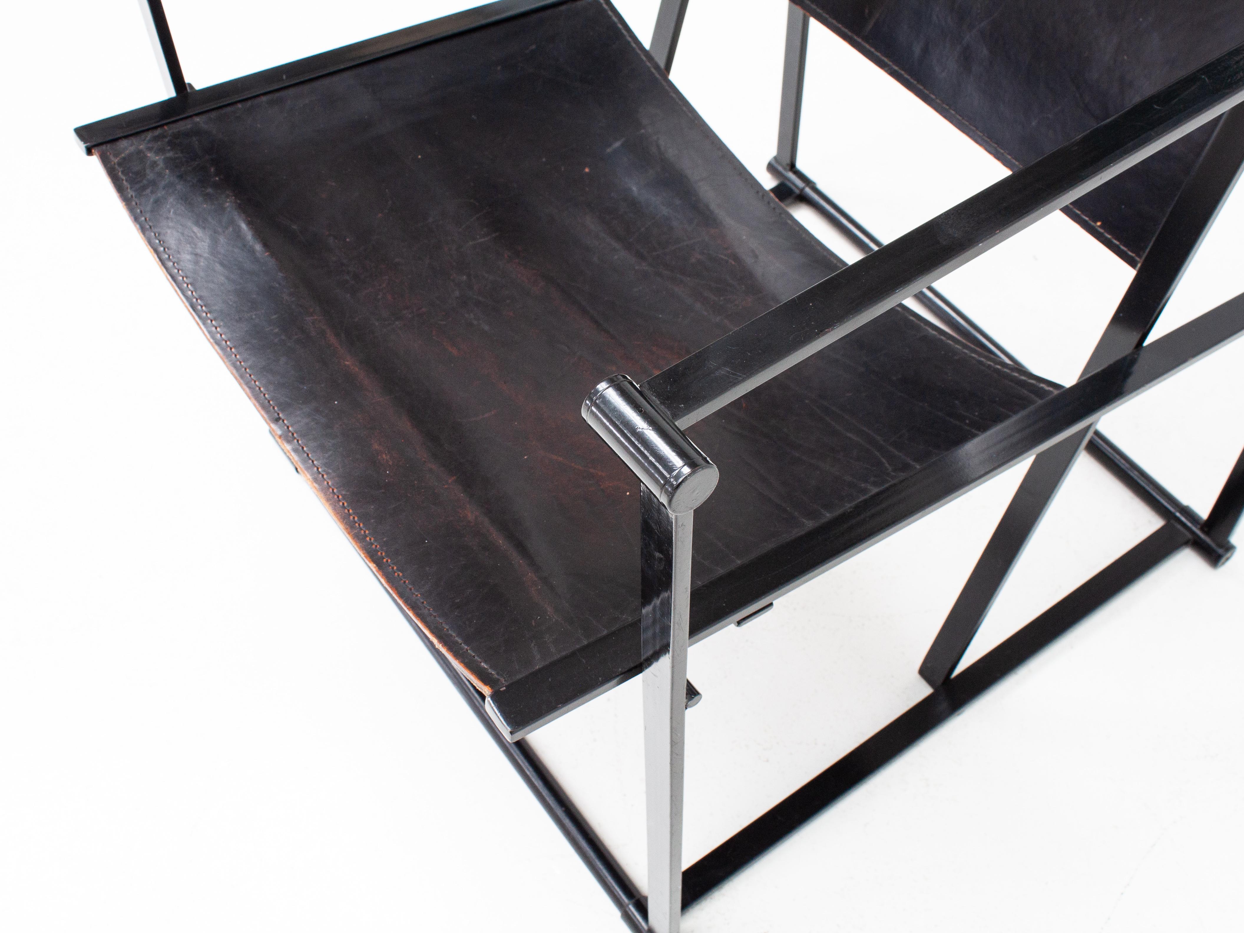 Steel and Leather FM62 Chair by Radboud Van Beekum for Pastoe, 1980s 2