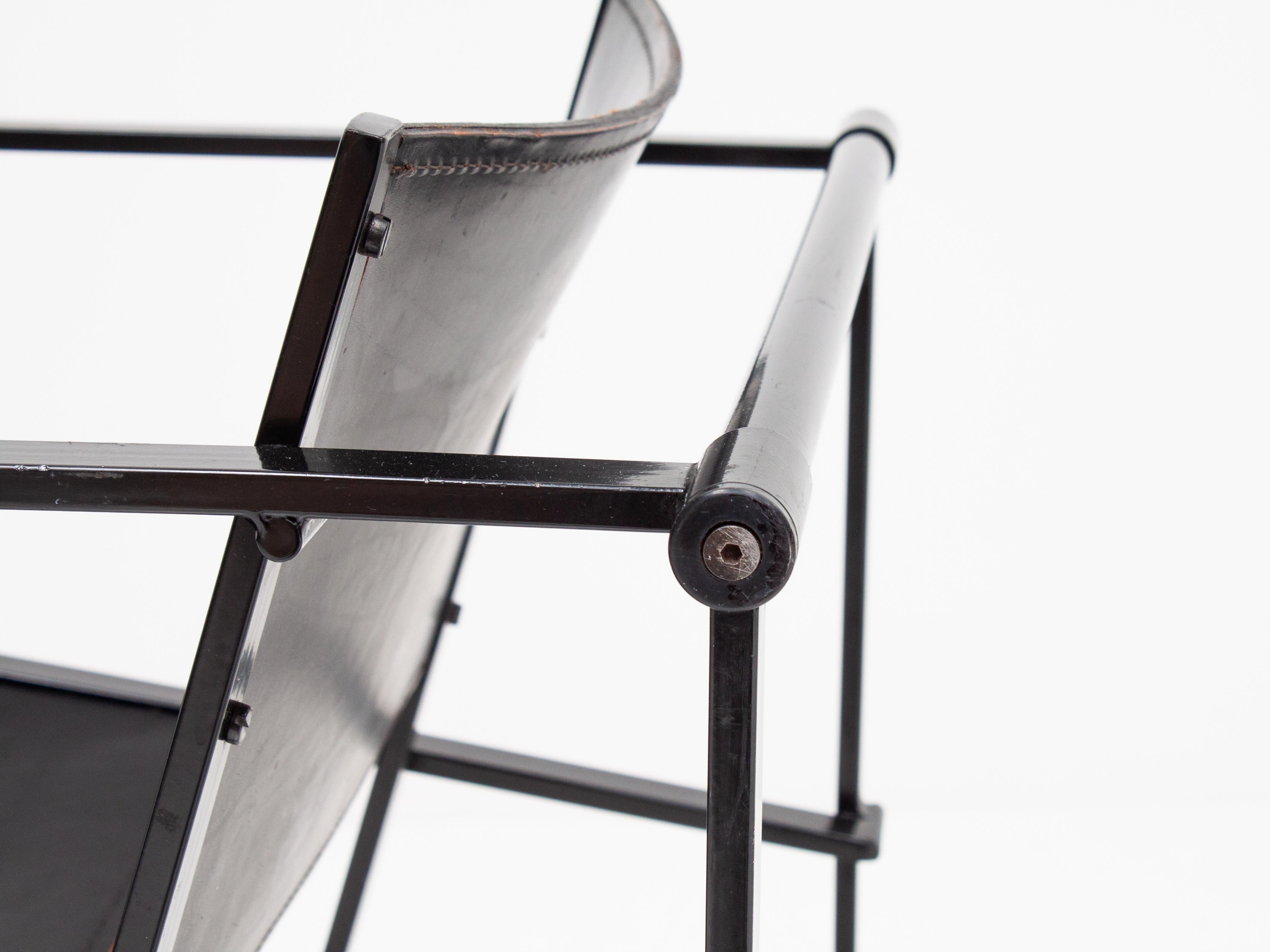 Steel and Leather FM62 Chair by Radboud Van Beekum for Pastoe, 1980s 6