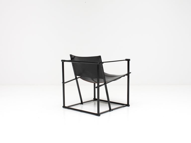 Steel and Leather FM62 Chair by Radboud Van Beekum for Pastoe, 1980s 2