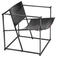 Steel and Leather FM62 Chair by Radboud Van Beekum for Pastoe, 1980s