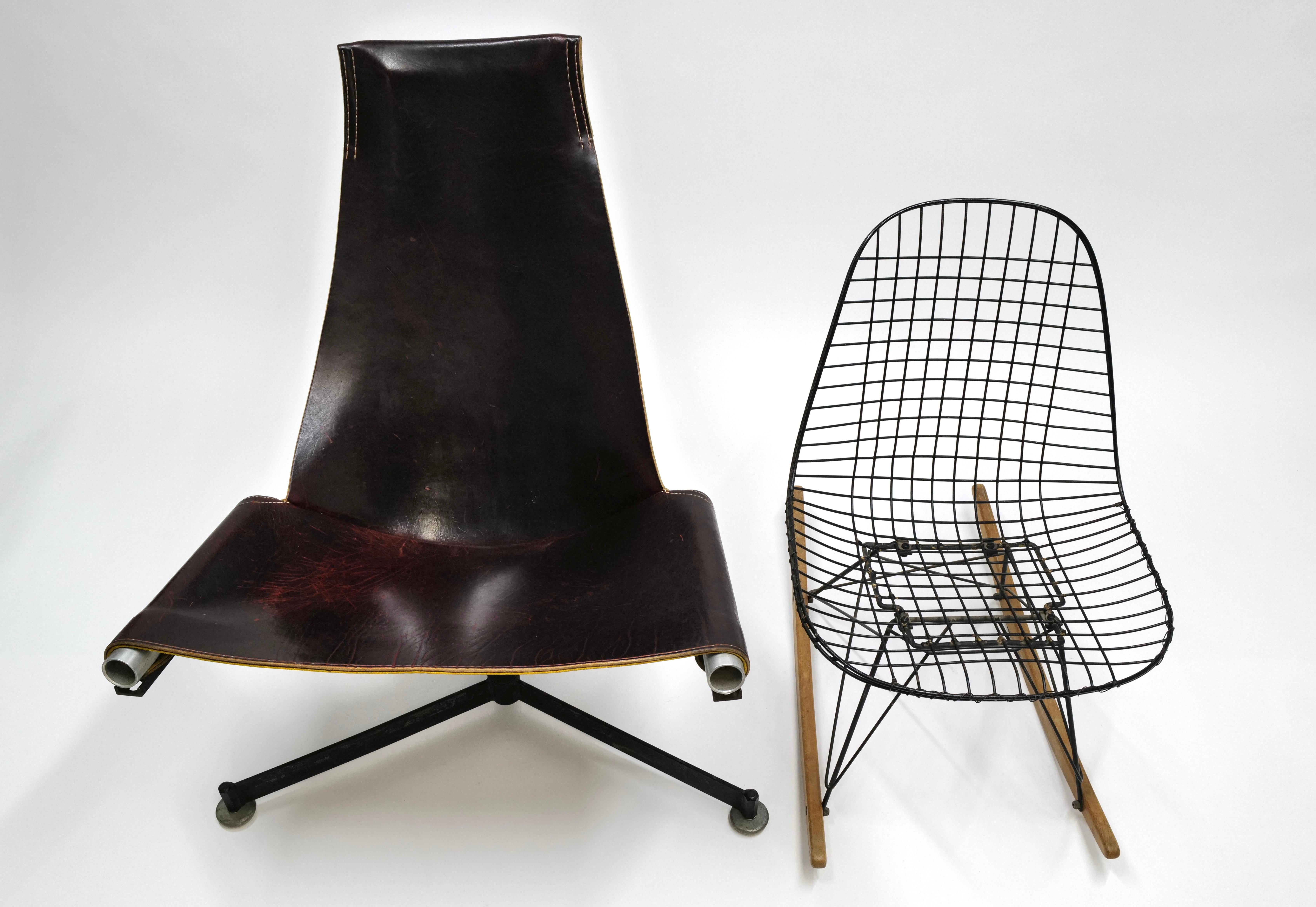 Steel and Leather Lounge Chair by Max Gottschalk For Sale 9