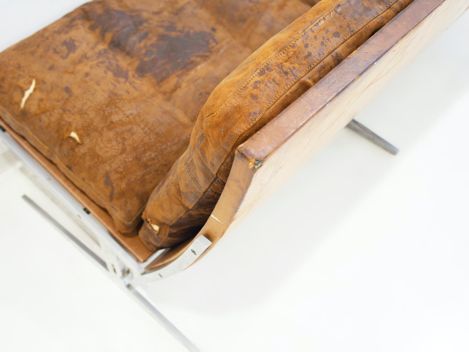 Steel and Leather Sofa BO562 by Preben Fabricius & Jørgen Kastholm 13