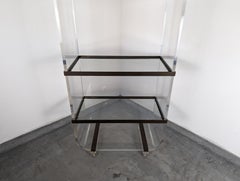 Steel and Lucite "Waterfall" Etagere Attributed to Charles Hollis Jones, c1970s