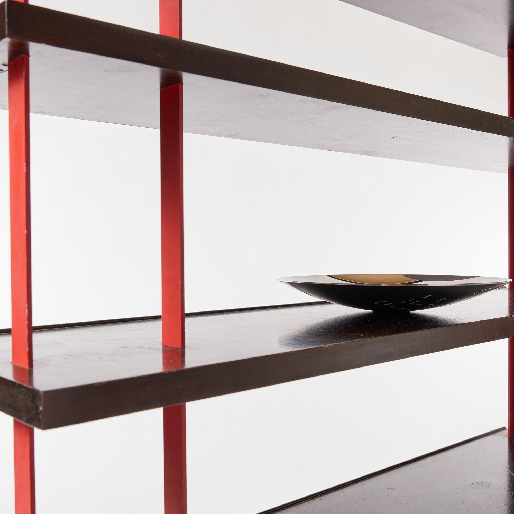 Steel and Mahogany Bookcase model 4568 by Edward Wormley for Dunbar, 1945 In Excellent Condition For Sale In Sagaponack, NY