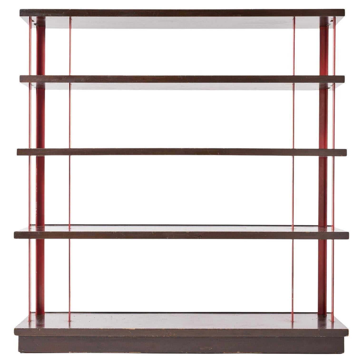 Steel and Mahogany Bookcase model 4568 by Edward Wormley for Dunbar, 1945