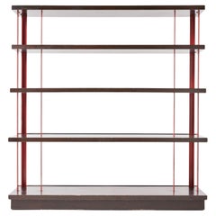 Bücherregal aus Stahl und Mahagoni Modell 4568 von Edward Wormley für Dunbar, 1945