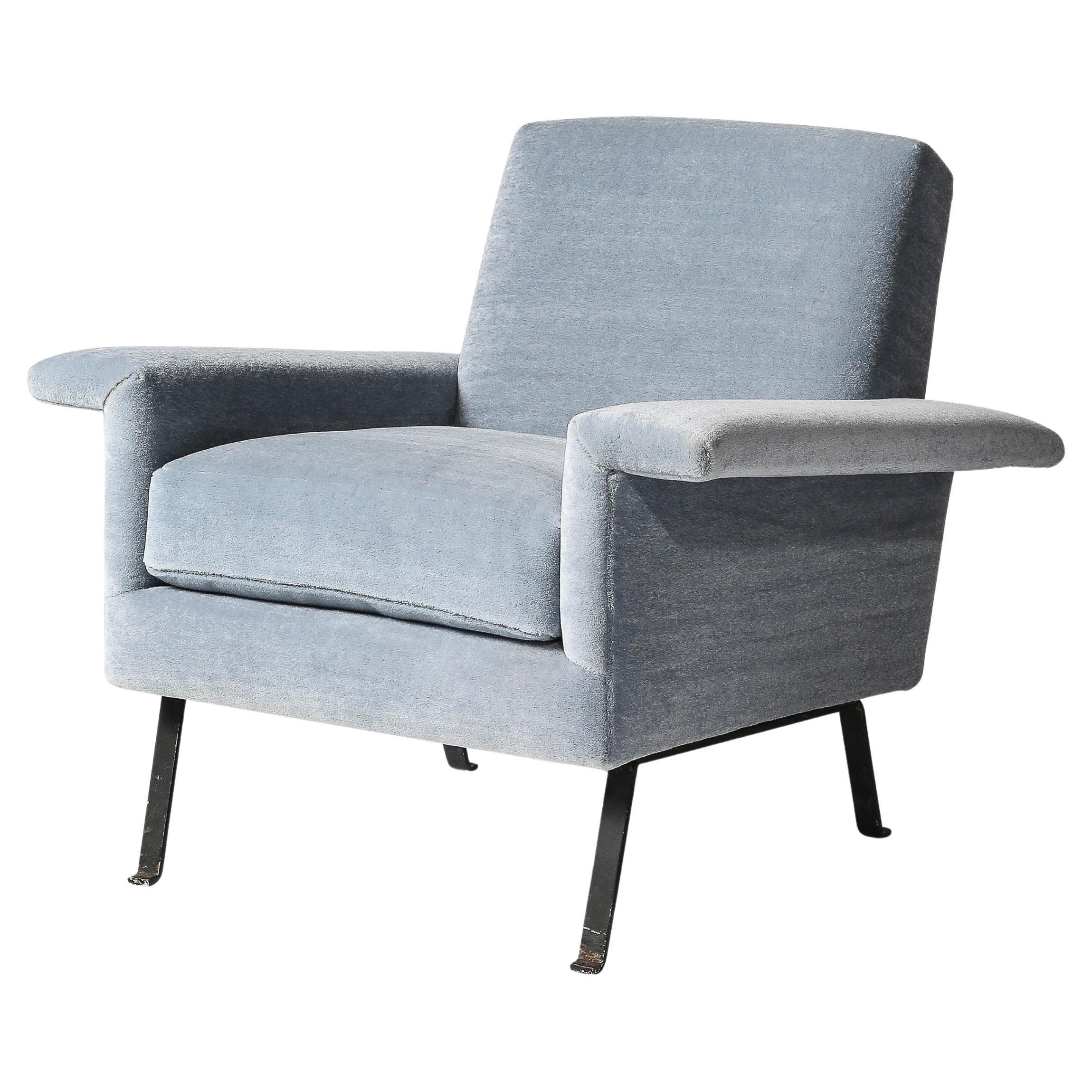 Fauteuil en acier et mohair à la manière d
Ico Parisi, Italie, c. 1960 en vente