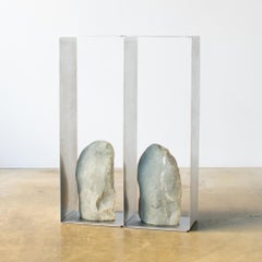 Konsolentisch aus Stahl und Stein 02 Batten and Kamp Minimalistischer Stil