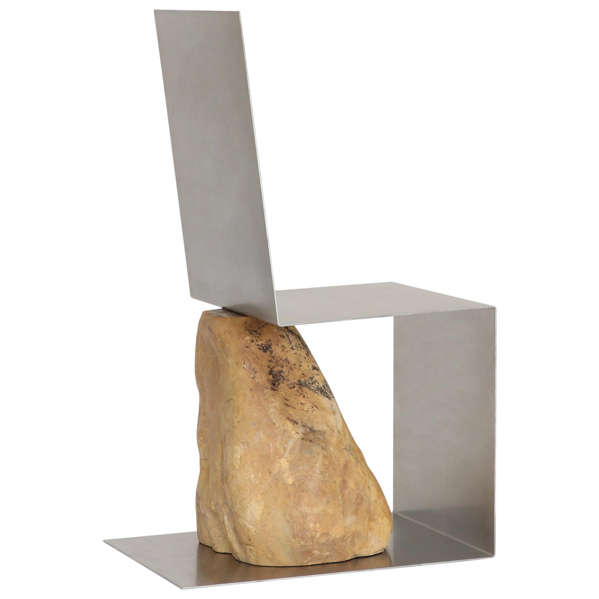 Steel and Stone Dining Chair Batten and Kamp Minimalist