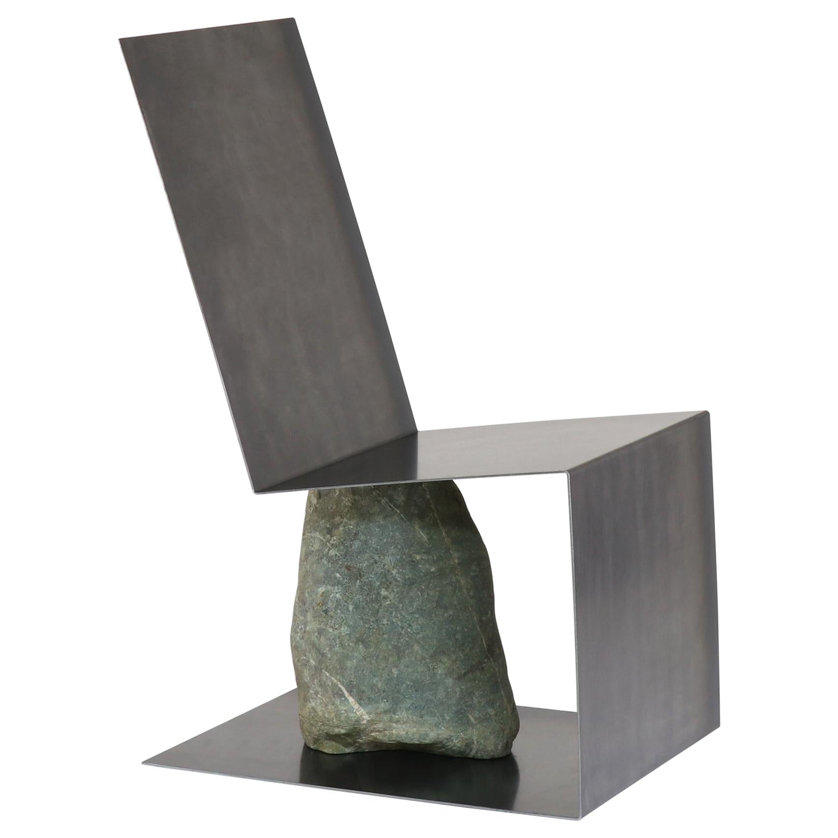 Steel and Stone Lounge Chair Batten and Kamp Minimalist