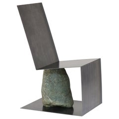 Steel and Stone Lounge Chair Batten and Kamp Minimalist