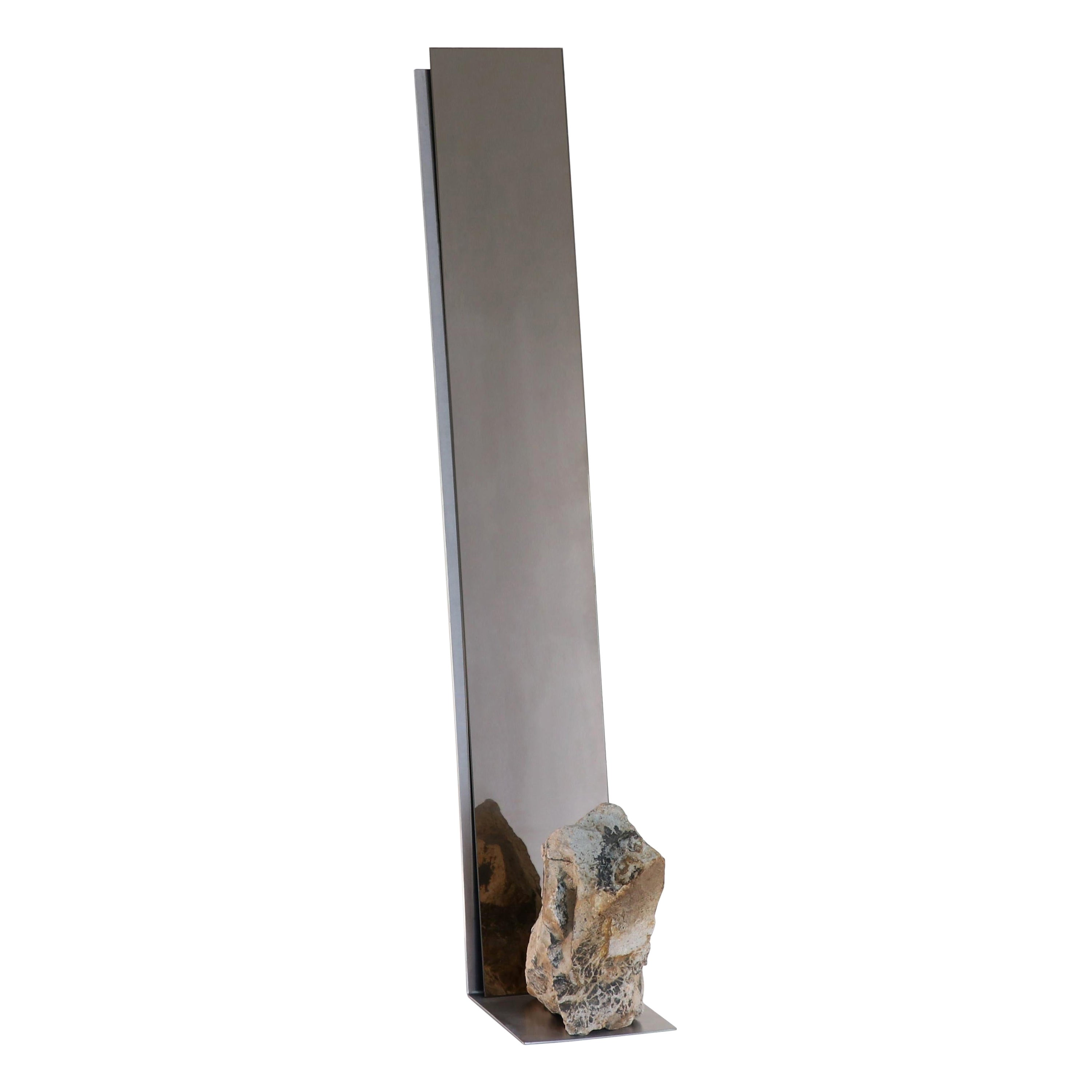 Steel and Stone Mirror by Batten and Kamp
