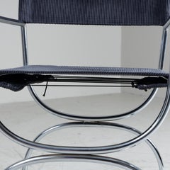 Steel and velvet director’s chair, 1930