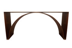 Steel Arch Console Table in Rex Oxide Finish by Juan Montoya