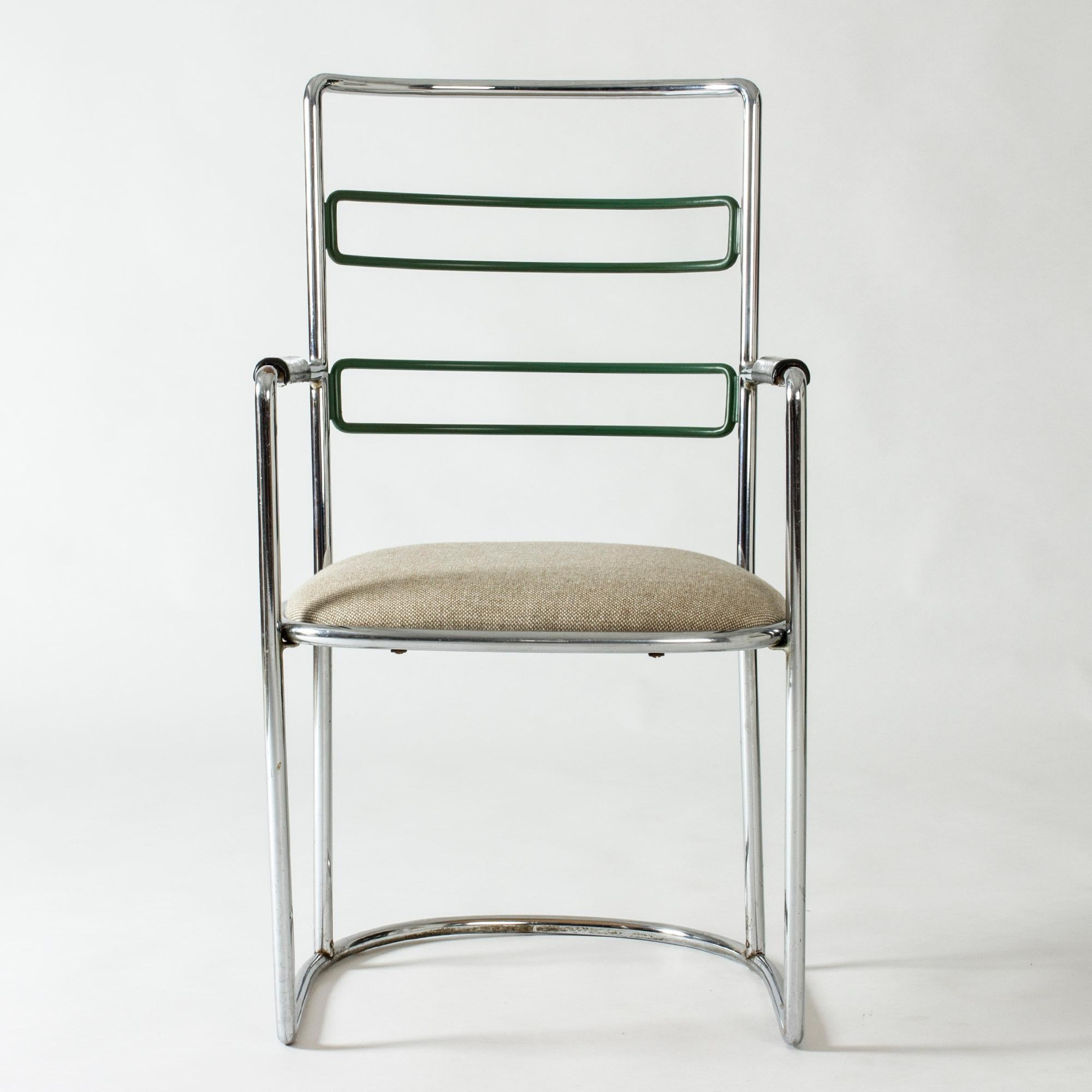 Scandinavian Modern Steel Armchair 