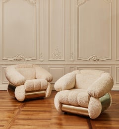 Fauteuils en acier de Studio Glustin