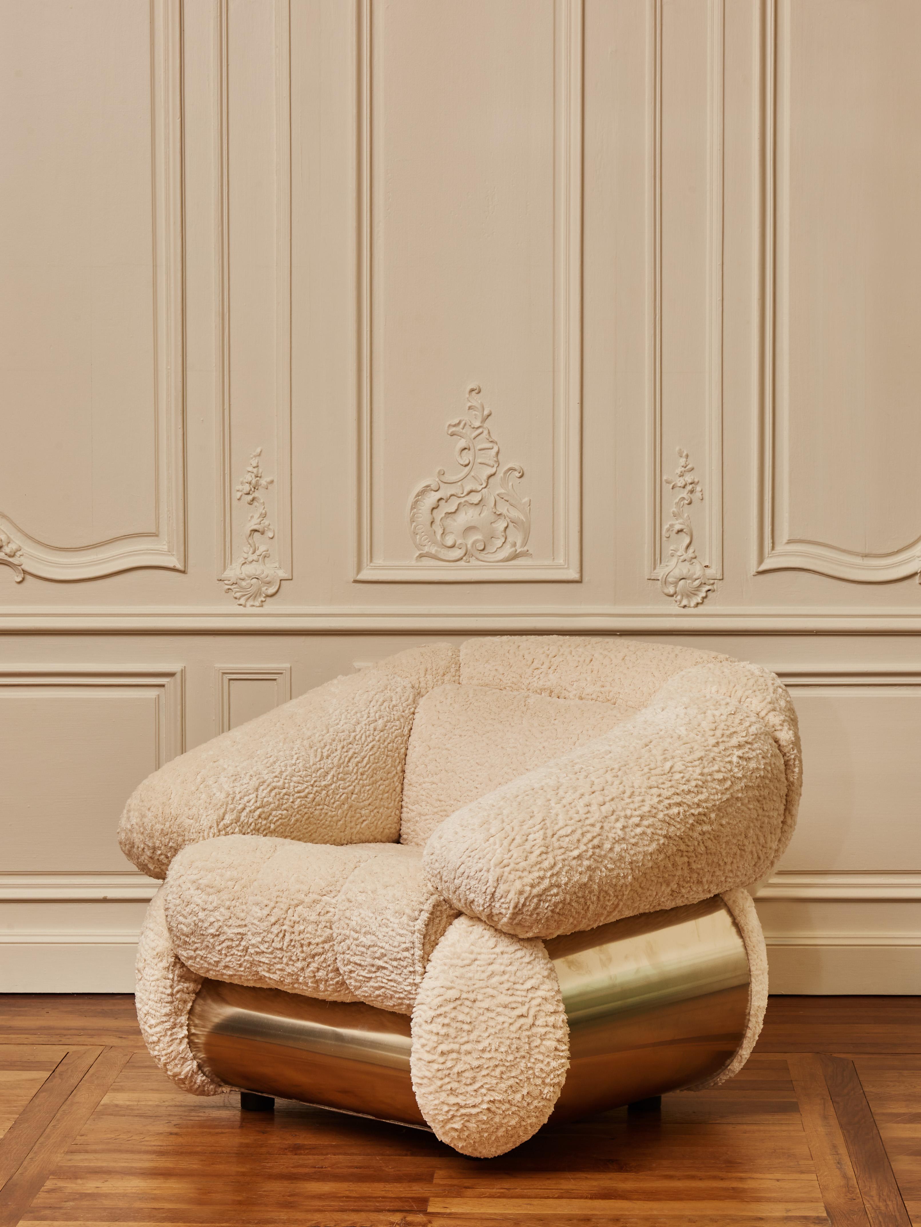 Mid-Century Modern Steel armchairs by Studio Glustin