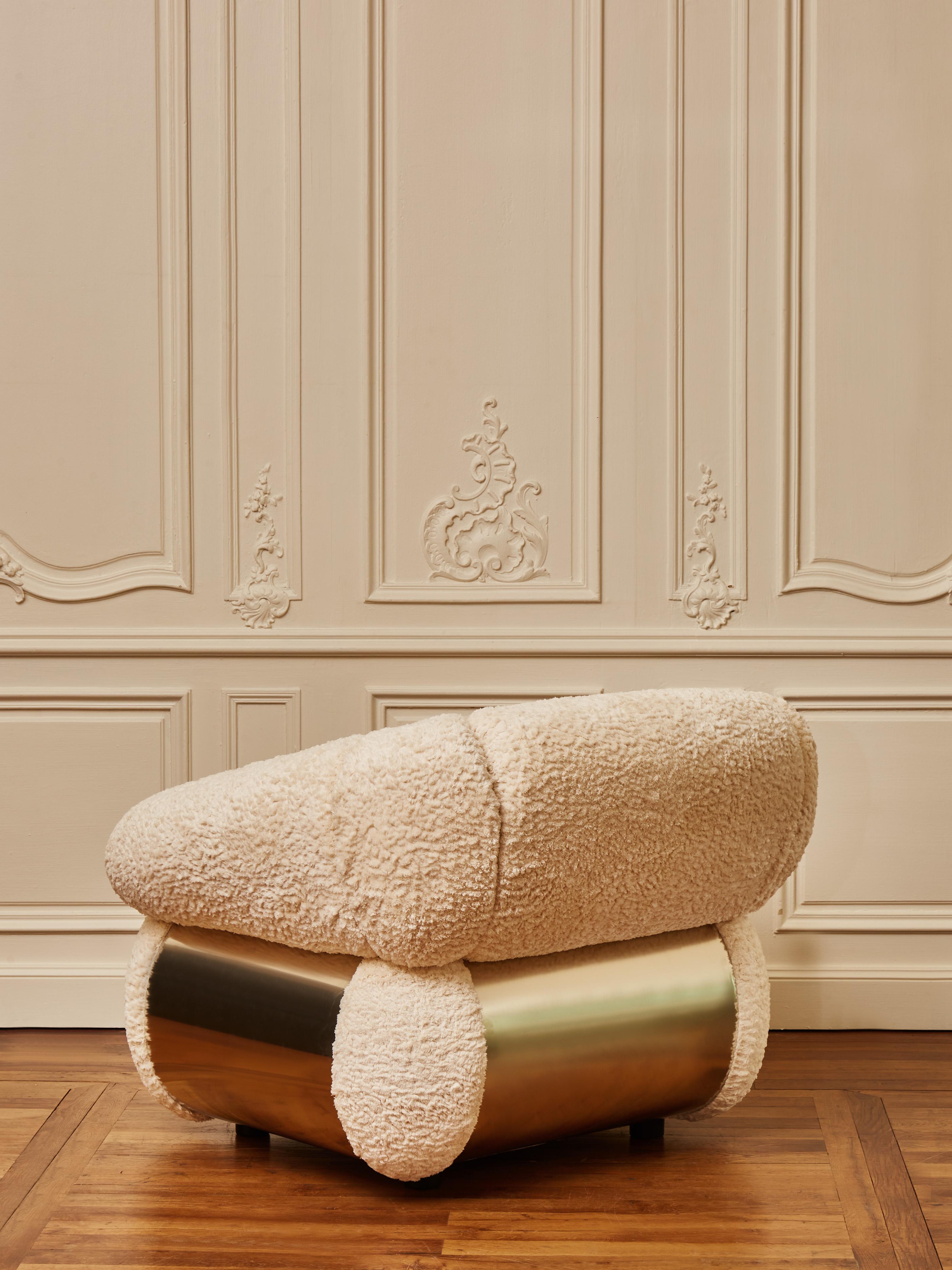 Steel armchairs by Studio Glustin In Good Condition In Saint-Ouen (PARIS), FR