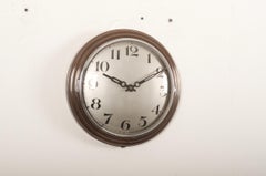 Steel Art Deco Wall Clock