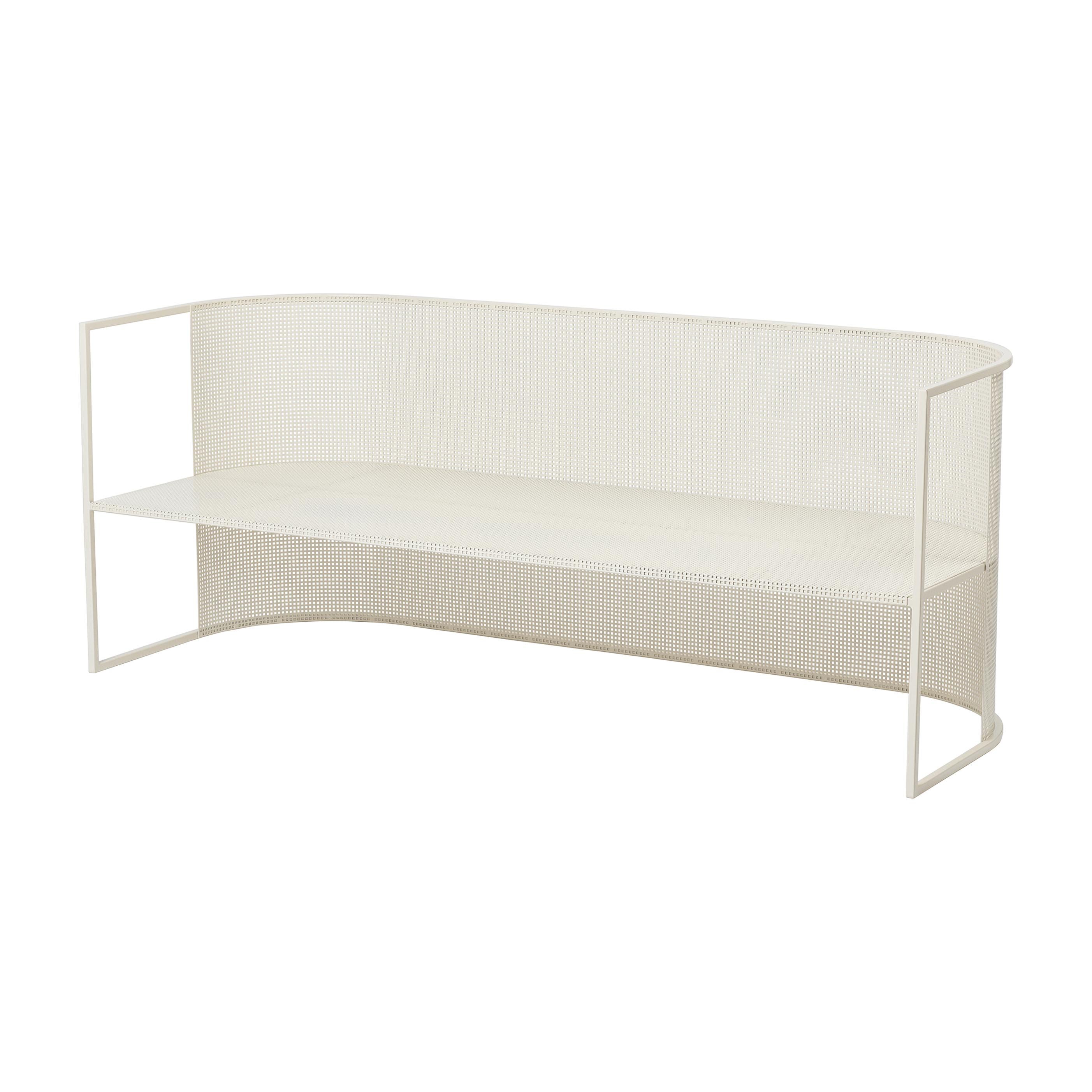 Steel Bahaus lounge bench by Kristina Dam Studio
Materials: Beige outdoor powder-coated steel
Dimensions: 170 x 67 x 64 cm

*Safe to use outdoor.

Dimensions cannot be customized.

Kristina Dam graduated from The Royal Danish School of Fine