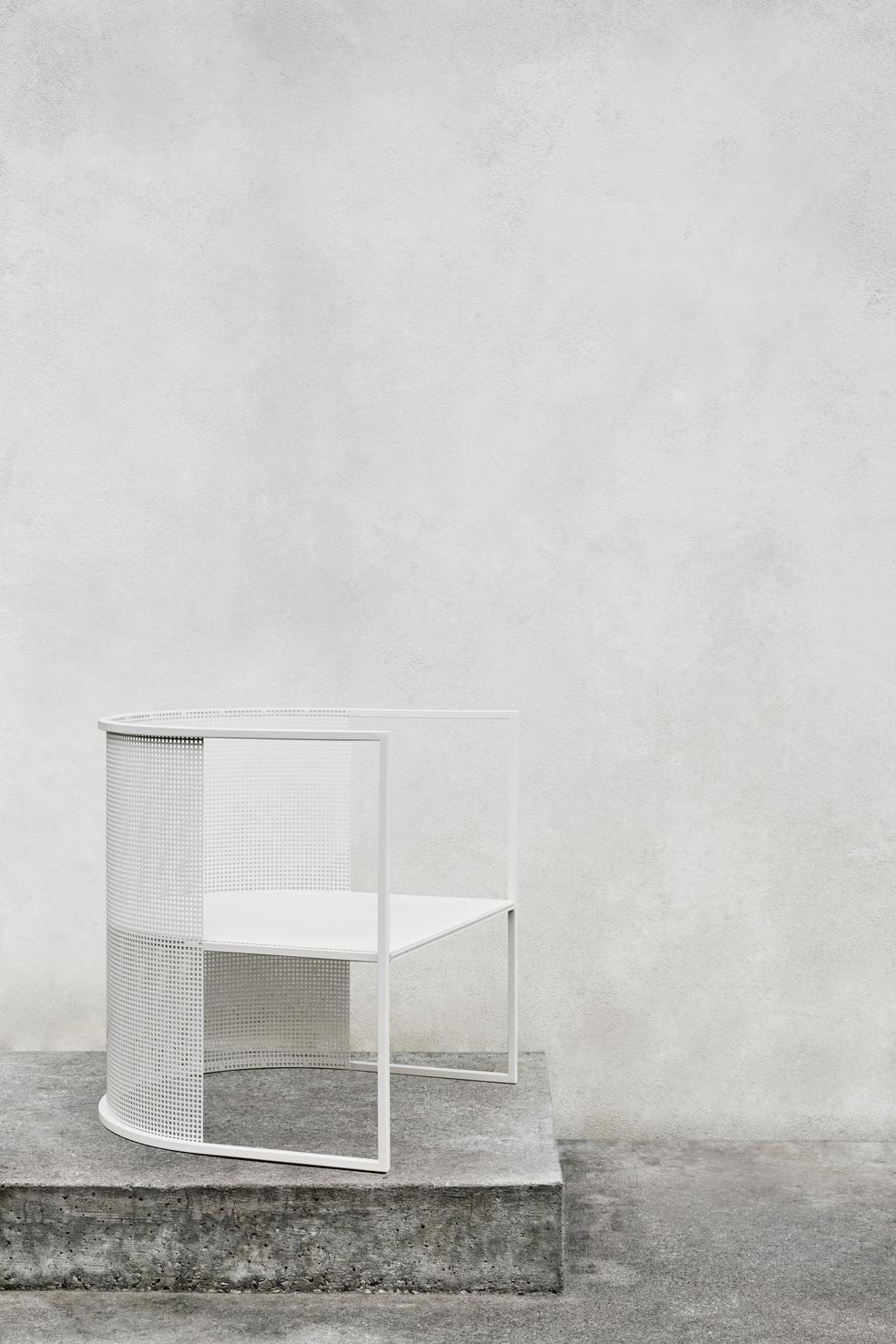 Modern Steel Bahaus Lounge Chair by Kristina Dam Studio For Sale