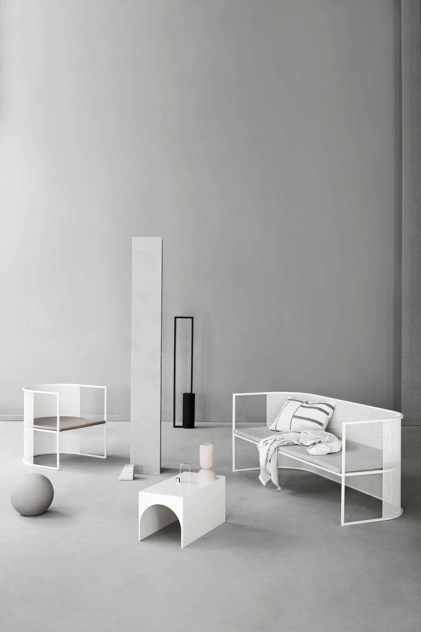 Modern Steel Bahaus Lounge Chair by Kristina Dam Studio