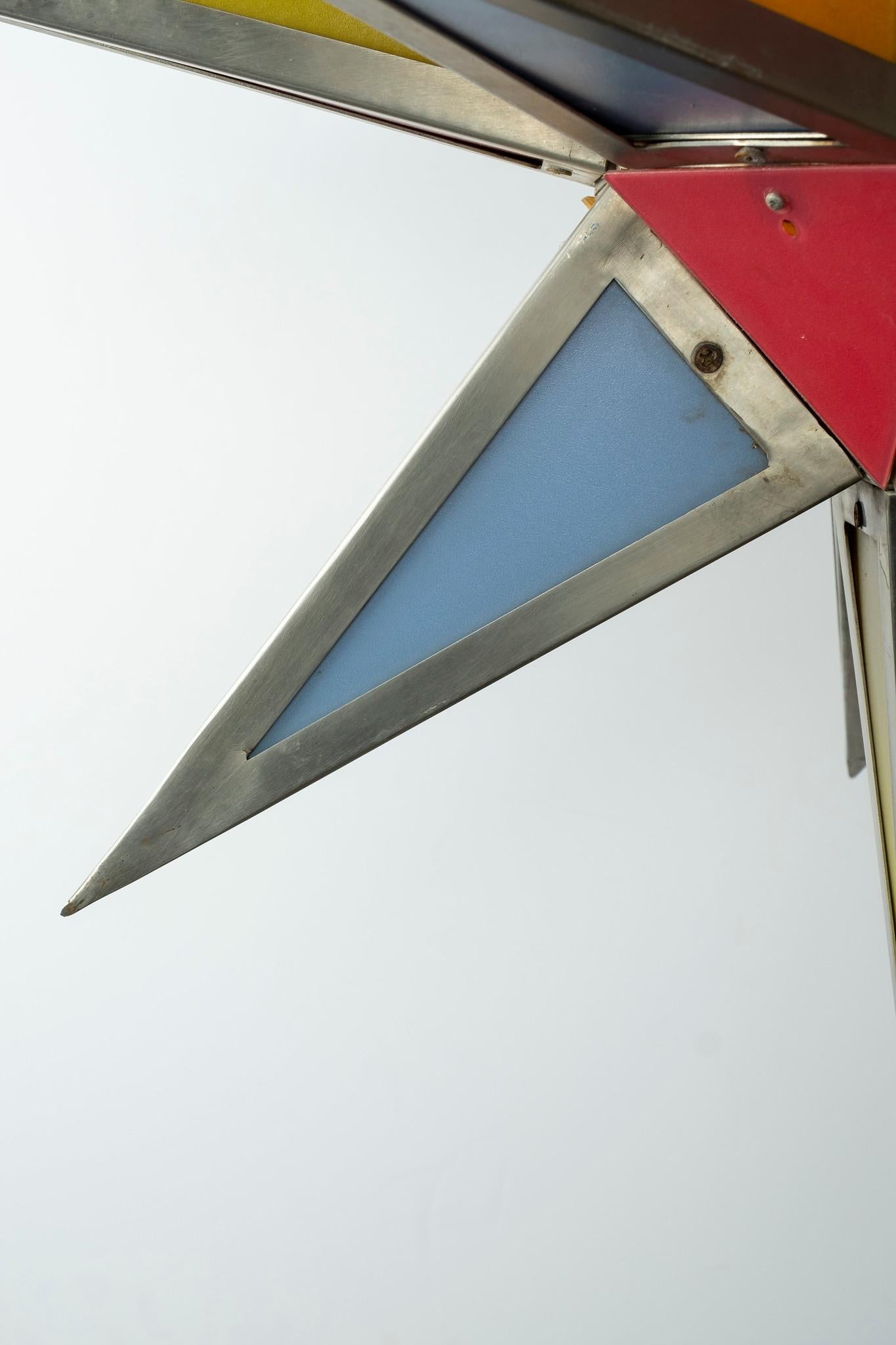 Steel Bakelite Star Pendant Light In Good Condition In Houston, TX