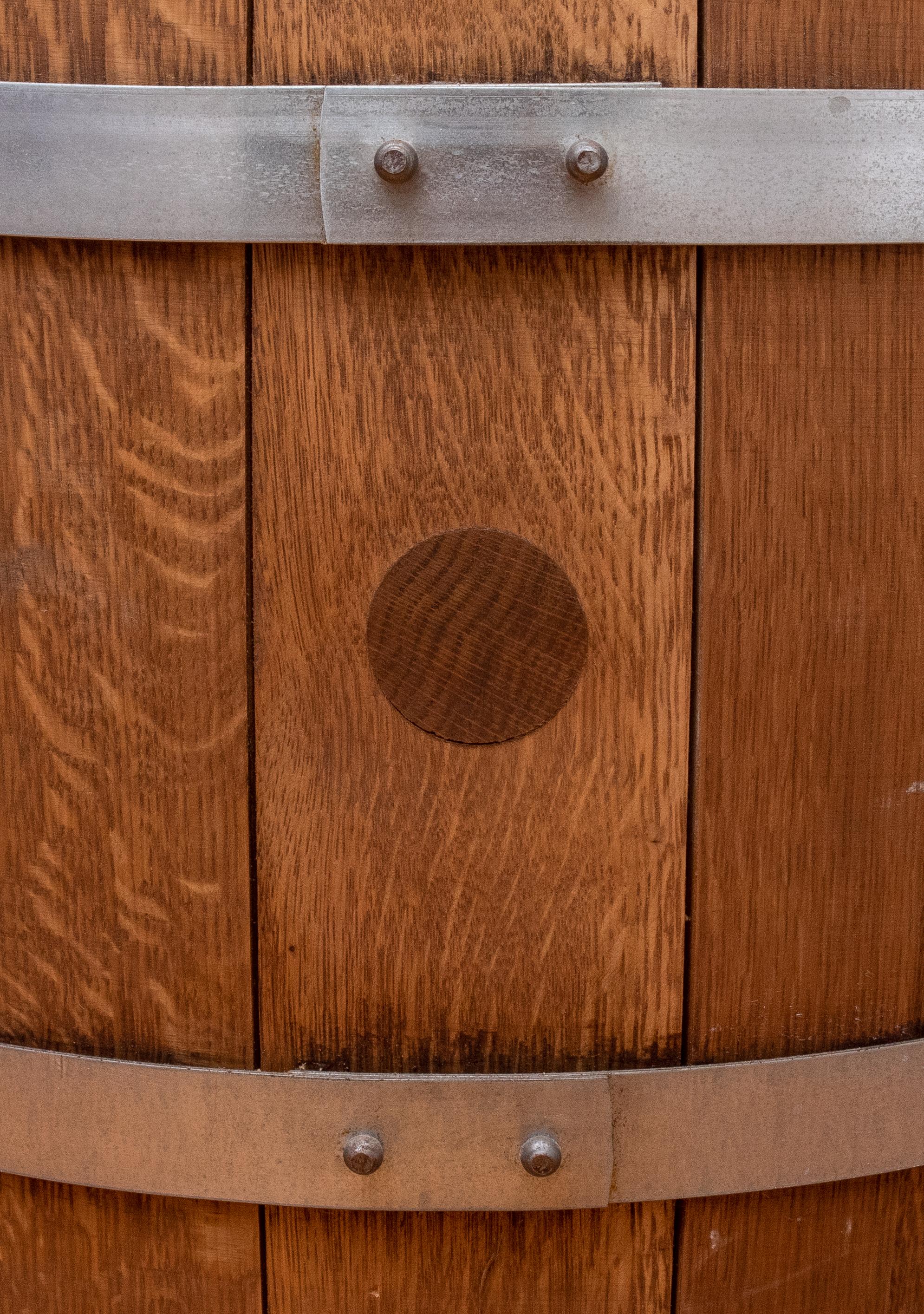 Steel-Banded Oak Wine Cask 3