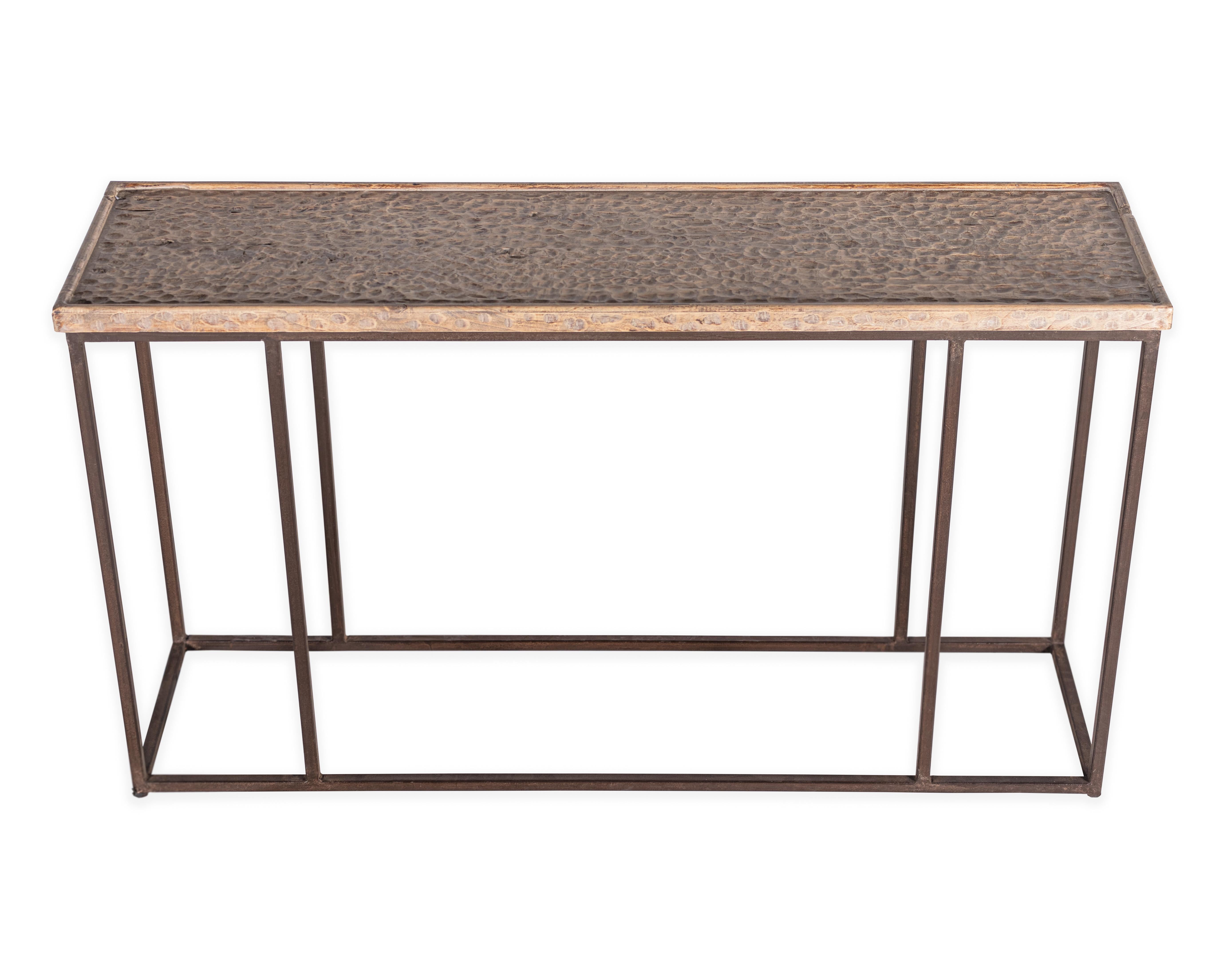 Steel base console with 