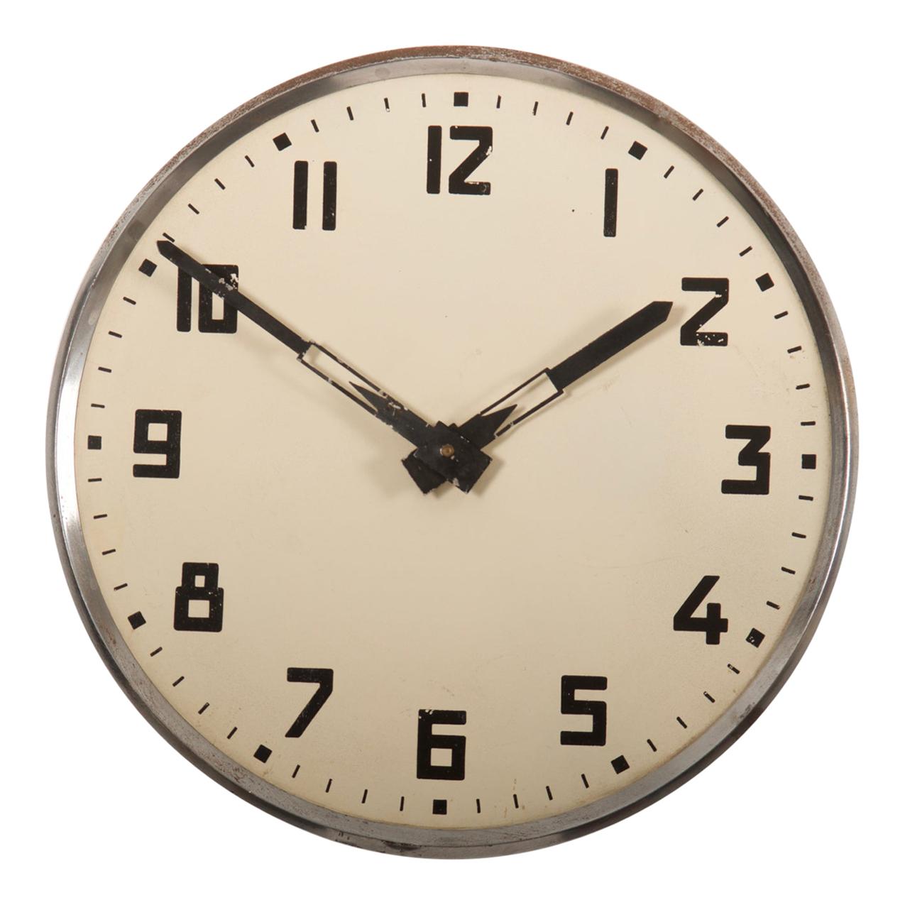 Steel Bauhaus Wall Clock